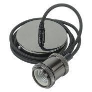 Патрон подвесной (подвес) IEK RETRO EPA12-04-02-K02, E27, 1,5 м, шнур, черный