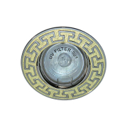 Светильник точечный Feron DL2008, MR16, GU5.3, круг, греческий орнамент, золото/титан