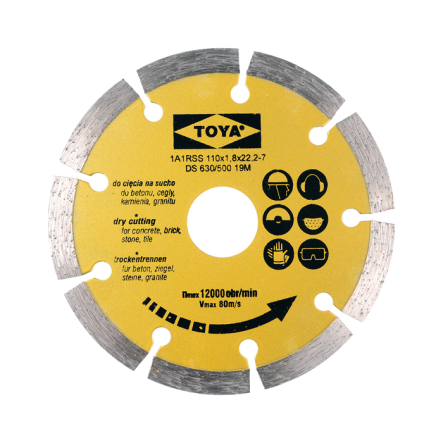 Круг відрізний VOREL 08710V, алмазний, сегментний, d - 110 мм - 1