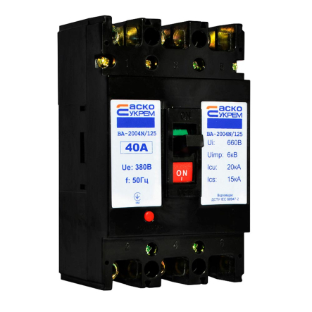 Автоматический выключатель АСКО-УКРЕМ ВА-2004N/125, 3P, 40А, A0010040077