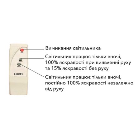 Прожектор LED LUXEL, на солнечных батареях з м/волновым датчиком движения, 60W, 6500K, IP65, SFL-60C - 2