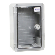 Корпус АБС-пластик АСКО-Укрем, ударостійкий, з монтажною панеллю, прозорі двері, 20*30*13, IP65, A0270010025