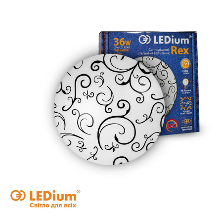 Светильник светодиодный LEDium, REX, 36W, 2880Lm, 5000K, 380 мм, С15522