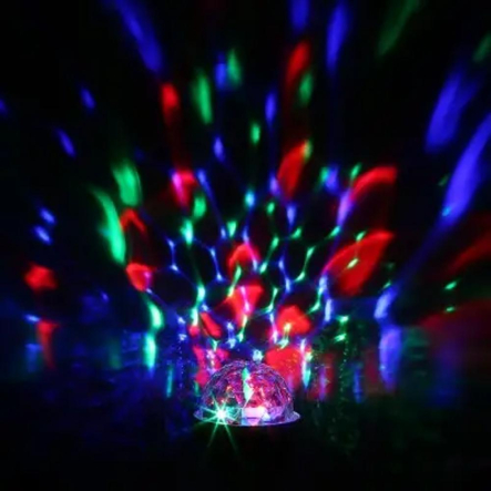 Лампа LED 3W RGB E27 220V Lemanso Супер диско