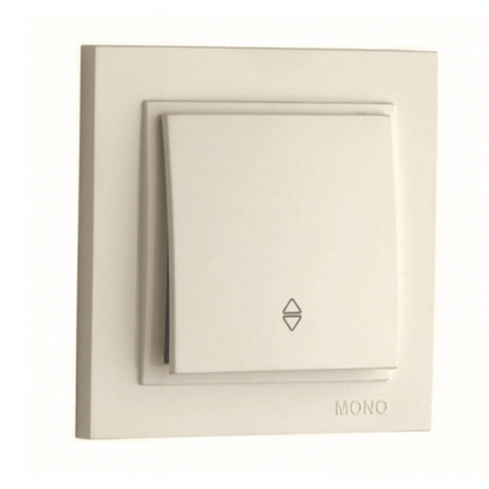 Вимикач 1 кл. прохідний, Mono Electric, DESPINA, крем, 102-170025-109 - 1