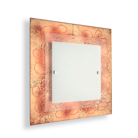 Світильник настінно-стельовий ДеКоРа, Фантазія, Е27, 2х60W, 400х400 мм, стара мідь, 48294 - 1