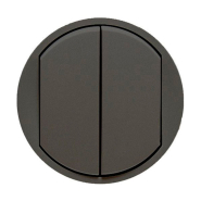 Лицьова панель вимикача 2-кл., LEGRAND Celiane, 064901, графіт