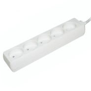 Удлинитель IEK У5 5 мест 2Р/3м, 2х0,75мм2, 10А, WYP10-06-05-03-N