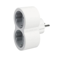 Блок Стандарт розетковий Legrand 694516, 2х2К+С фронтальний, білий/сірий