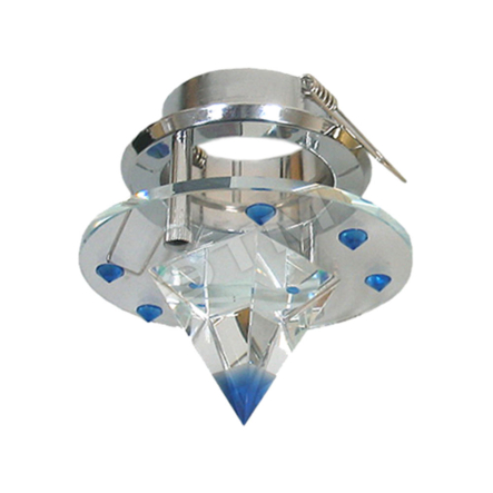 Светильник точечный Feron DL4163, MR16, GU5.3, 12V, 50W, кристалл синий/хром - 1