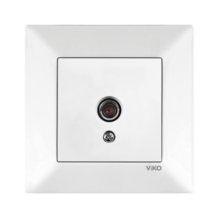 Розетка TV проходная VIKO Meridian, 90970060-WH, белая - 1