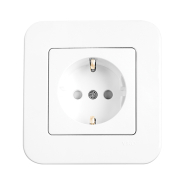 Розетка с заземлением с защитными шторками VIKO Rollina, 90420042, белая