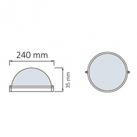 Светильник LED HOROZ NORTON-36, 36W, 6400K, 3600Lm, IP65, 160-265V, белый, 071-016-0036-030