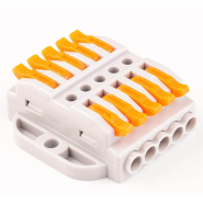 Строительно-монтажная клемма TAKEL СМК-725, 600В, 32А, двусторонняя, с креплением, 701093