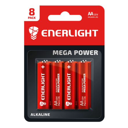 Батарейка ENERLIGHT MEGA POWER AA BLI 8 (Цена за 1шт!) - 1