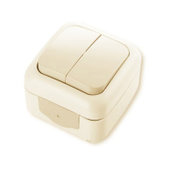 Выключатель VI-KO Palmiye 2-кл, крем, 90555602