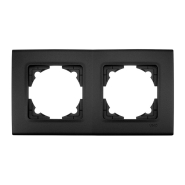 Рамка двойная горизонтальная VIKO LINNERA Life, 90484002, черная ночь