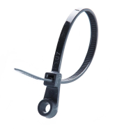 Хомут нейлоновий з кріпленням під гвинт APRO CTRM-B5200, 200x5 чорний (пач. 100 шт.)