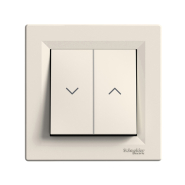 Вимикач для жалюзі, самозатискний, Schneider Electric ASFORA, крем, ЕРН1300123