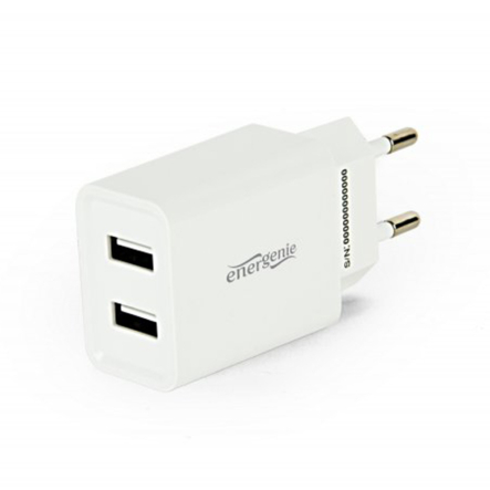 Зарядное устройство Energenie EG-U2C2A-03-W, USB 2.1 A, белый - 1
