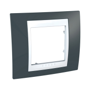 Рамка 1-місна сіро-зелений/білий Schneider Electric Uniсa PLUS, MGU6.002.877