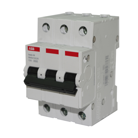 Автоматический выключатель ABB BMS413-C25, 3P, 25А, 4.5kA, 2CDS643041R0254 - 1