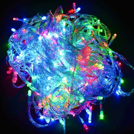 Гирлянда LED "Нить" 18м 200LED, от сети, на белом проводе, RD-7141, RGB - 1