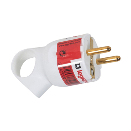 Вилка Legrand, 2P+PE, белая, 050190 - 1