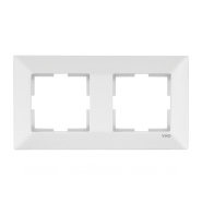 Рамка подвійна горизонтальна VIKO Meridian, 90979002-WH, біла