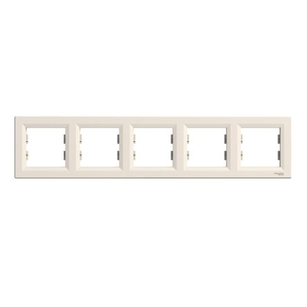 Рамка 5-постовая, горизантальная, Schneider Electric ASFORA, крем, ЕРН5800523 - 1