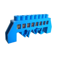 Шина нульова в ізоляторі на Din-рейку Takel 502832с, HCD 8x12/8 синя