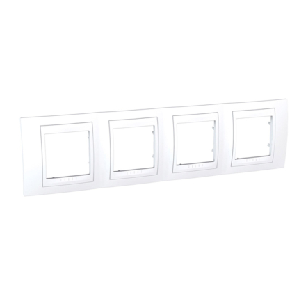 Рамка 4-местная, белая, Schneider Electric Uniсa PLUS, MGU6.008.18 - 1