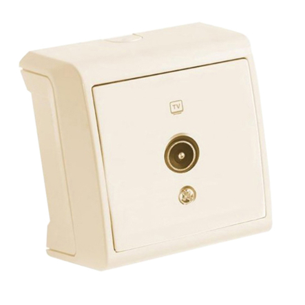 Розетка ТВ концевая, VIKO VERA , 90681210, крем - 1