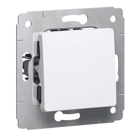 Выключатель 10А 250В, Legrand Cariva, 773601, белый - 1