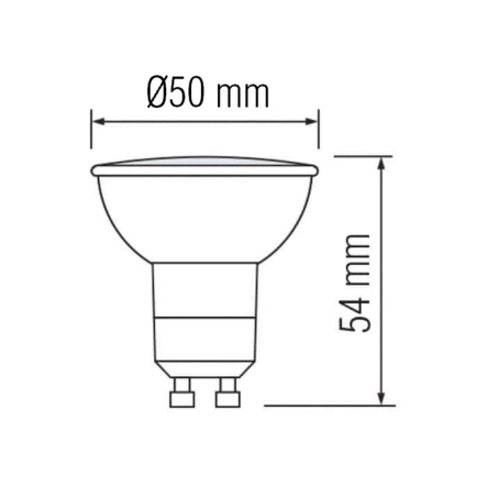 Лампа светодиодная диммерная Horoz Electric VISION-8, 8W, 4200K, GU10, 220V, MR16, 640Lm, 001-022-0008-060