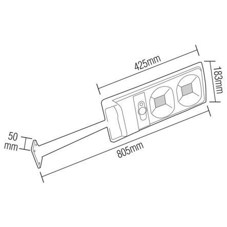 Светильник консольный на солнечной панели Horoz Electric, COMPACT-30 LED, 30W, 6400K, 074-010-0030-020 Светильник консольный на солнечной панели Horoz Electric, COMPACT-30 LED, 30W, 6400K, 074-010-0030-020