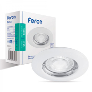 Світильник точковий Feron DL13, MR-16, G5.3, неповоротний, білий, 908
