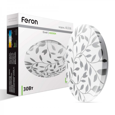 Светильник LED Feron, AL536, 30W, 2260Lm, 4000K, 360х65 мм, 6422 - 1