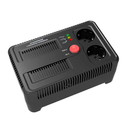 Стабілізатор напруги ElectrO HCT10EL2, 1000 BA, електронний, 140-260В, 2 розетки - 1