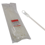 Хомут кабельный с кольцом Electro House, EH-R-004, 8х400 белый