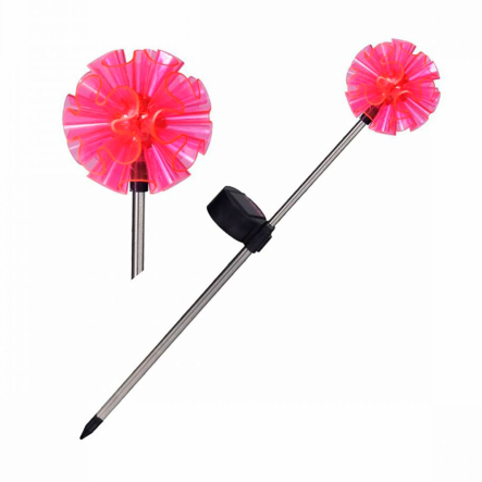 Светильник садововый RIGHT HAUSEN SOLAR, Pion, 40см, хром, розовый, HN-212090 - 1