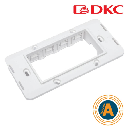 Каркас на 4 модуля, Brava, ДКС, 75021W, белый, RAL 9010 - 1