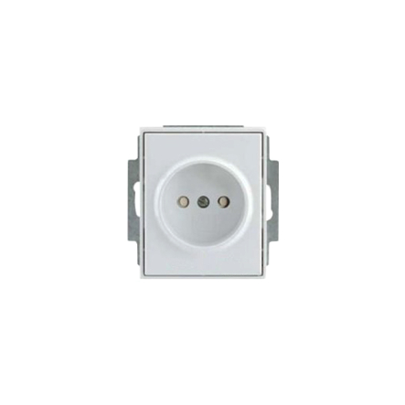 Розетка без заземления с заслонками ABB Element белый/бело-ледяной - 1