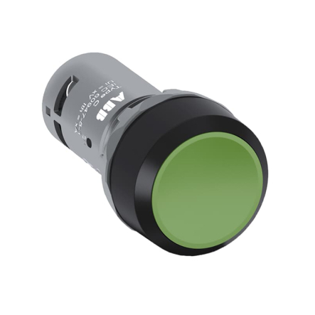 Кнопка со встроенными контактами с возвратом CP1-10G-10 зеленая ABB - 1