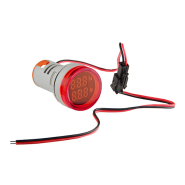 Сигнальна арматура АСКО-УКРЕМ U-ADM-Hr 22мм кругла, червона з індикатором часу (год/хв), A0190010188