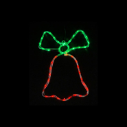 Гирлянда внешняя DELUX, MOTIF, Bell, 50х35см, 3 flash, красная/зеленая, IP44