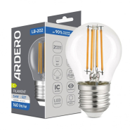 Лампа LED Ardero LB-202, 5,4W, 4000K, E27, 230V, G45, filament