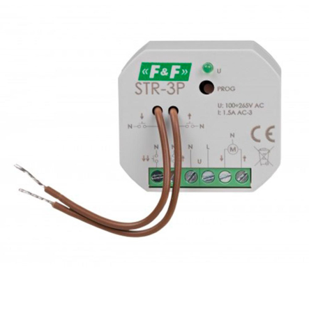 Реле управления ролекассетами F&F STR-3P, двухкнопочное, 100-265 В AC - 1