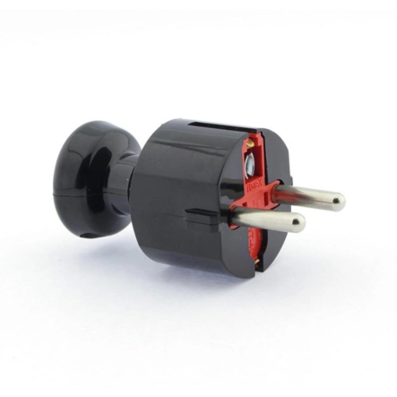 Вилка Timex пряма 16А чорна, WT-40 CZ - 1