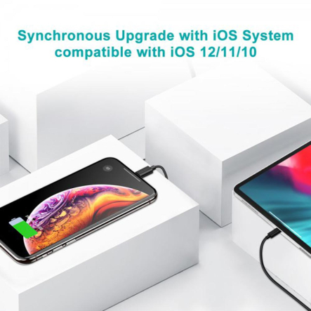 Кабель Choetech IP0027-BK, USB 2.0 А-папа/Lightning, 1.8 м